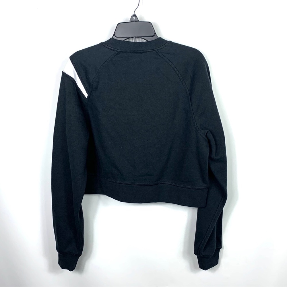 NEW! Nike Crop Black Hoodie Logo Check Print - Picture 6 of 7